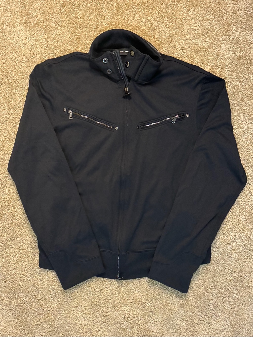 Vintage Y2K Ralph Lauren Black Label Moto Utility Tech Jacket - Men’s L